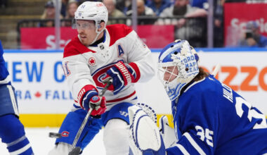 Steady Hildeby helps Maple Leafs salvage point from messy Montreal rematch