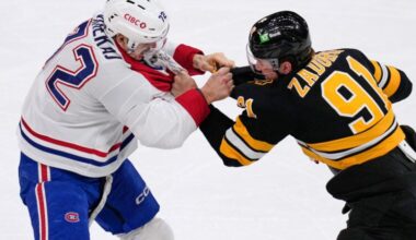 Bruins give up 4 goals to Canadiens in 3rd period, lose 6-2