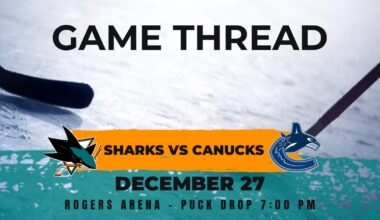 Sharks at Canucks game 38: Lines, game thread and how to watch