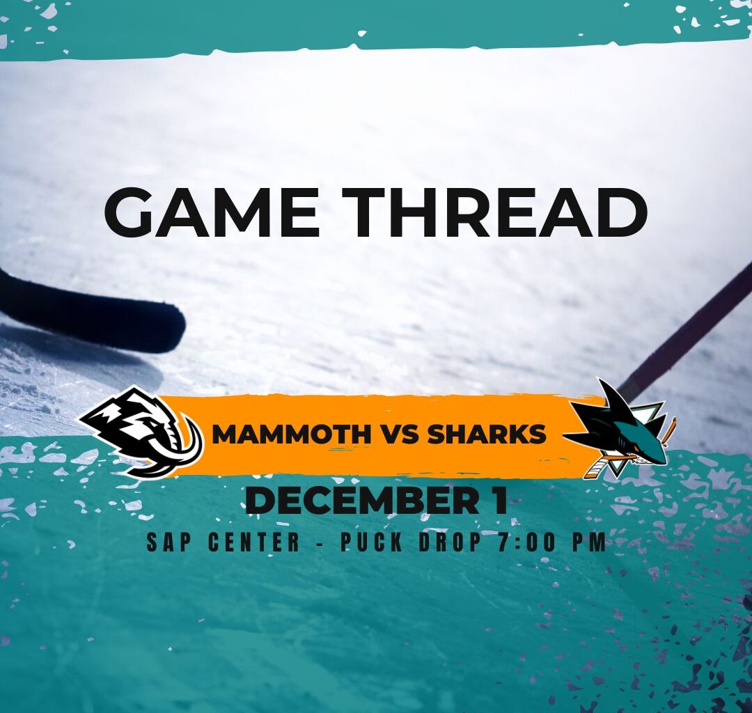 Mammoth at Sharks game 27: Lines, game thread and how to watch