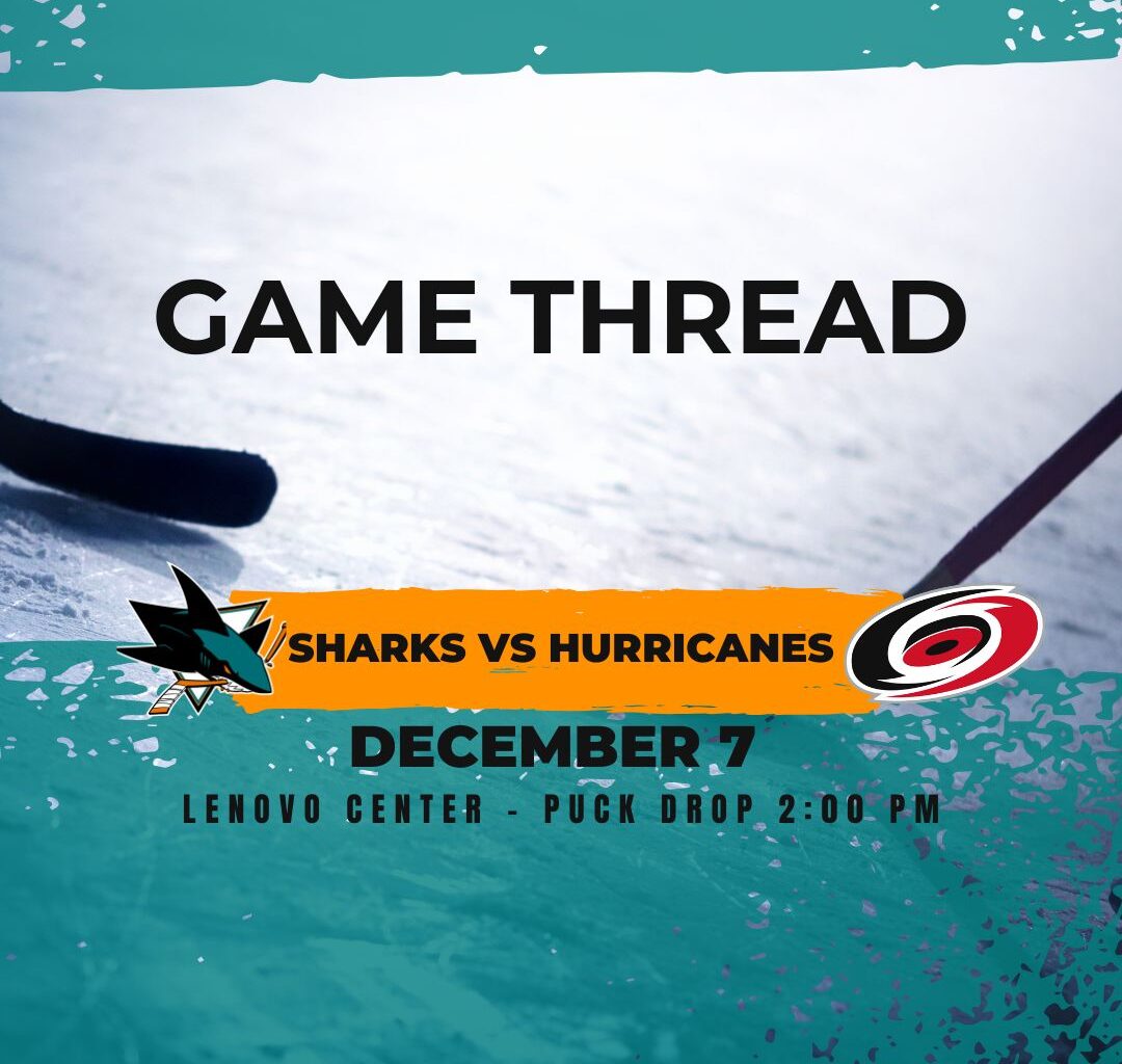 Sharks at Hurricanes game 30: Lines, game thread and how to watch