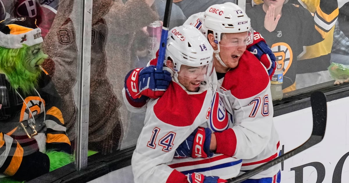 Montreal Canadiens thump Boston Bruins in fight-filled affair
