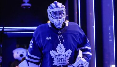 Rookie goaltender Dennis Hildeby stepping up for Maple Leafs