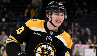 Fraser Minten skating for the Boston Bruins