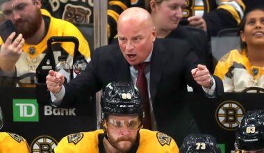 Jim Montgomery had a 120-41-23 regular-season record as coach of the Bruins.