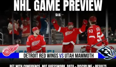 GAME PREVIEW Detroit Red Wings vs Utah Mammoth