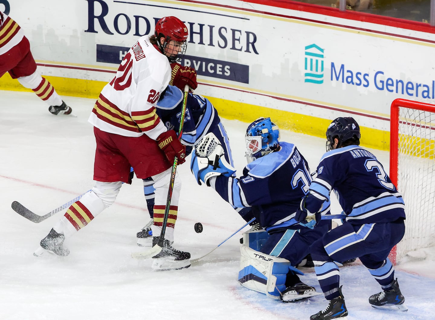 At 6 feet 7 inches, Dean Letourneau stands out in a big way for Boston College.