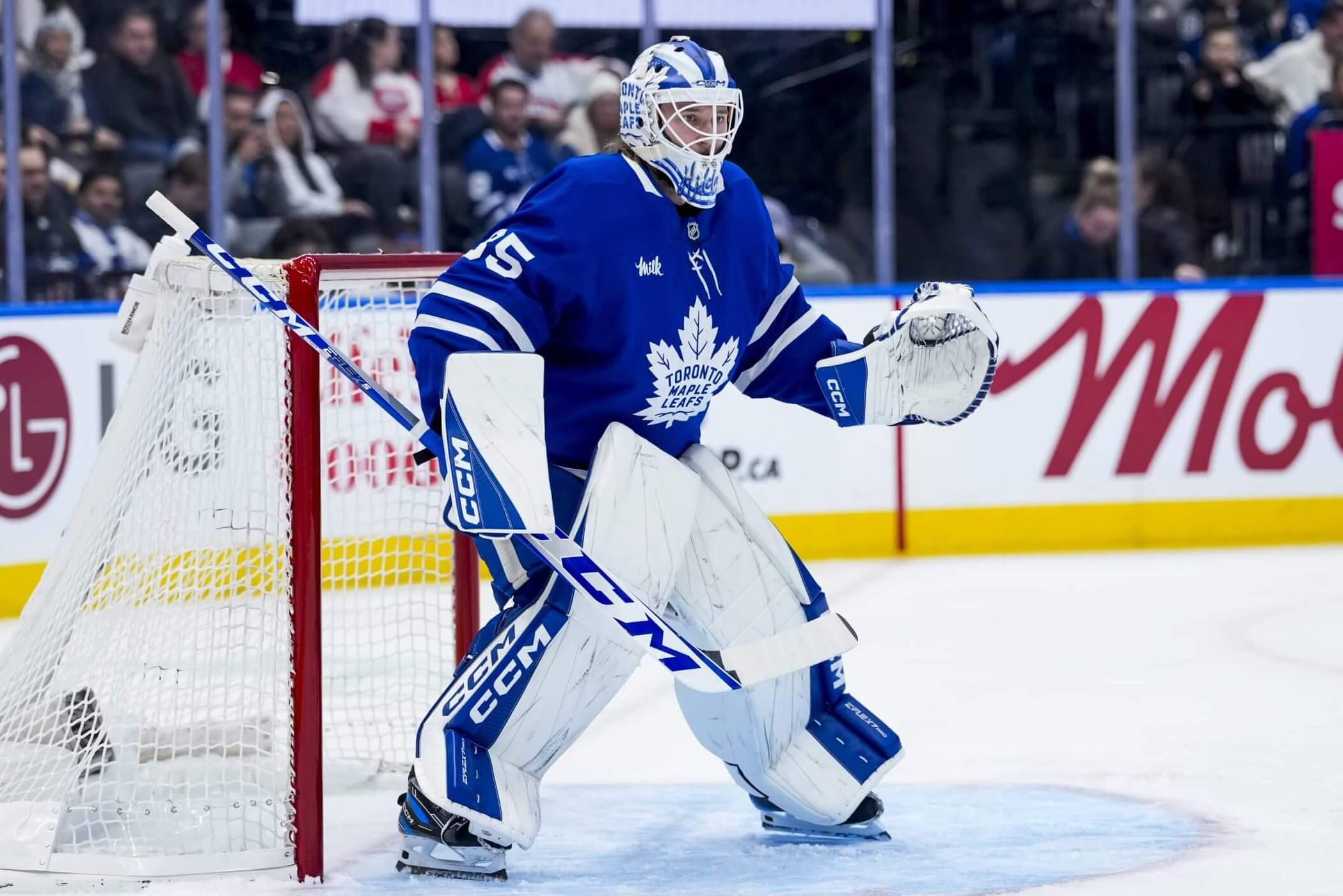Toronto goaltender Dennis Hildeby.