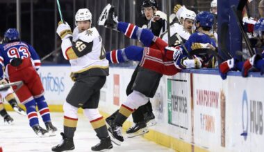 Rangers frustrated by officiating in overtime loss: ‘It stings now’