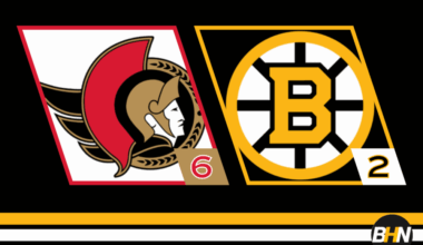 Bruins 2 vs. Senators 6