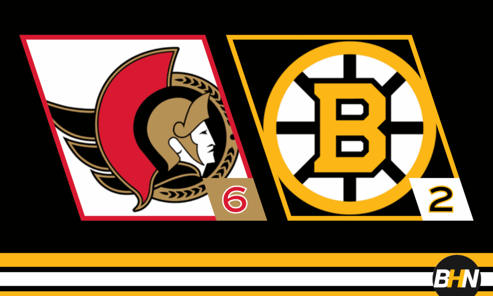 Bruins 2 vs. Senators 6
