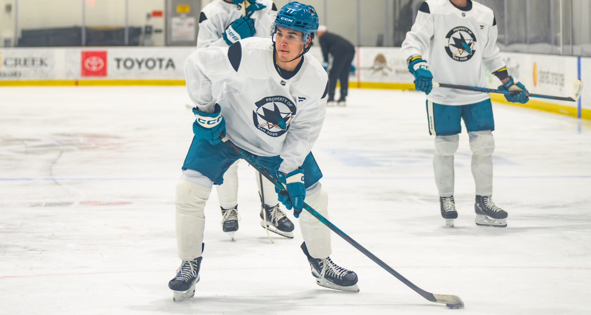 San Jose Sharks forward Michael Misa