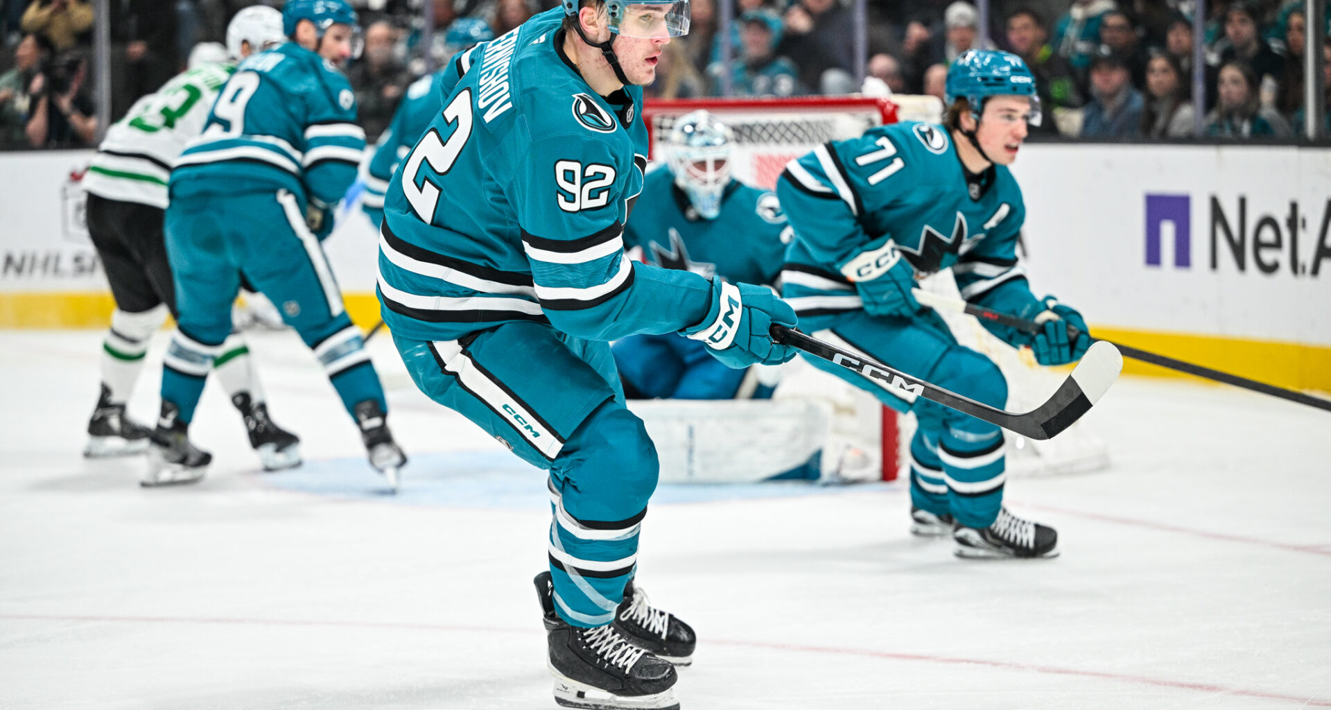 Sharks' Warsofsky, Celebrini Talk Chernyshov's Instant Impact
