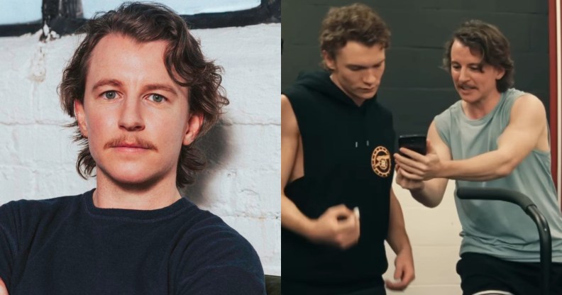 Harrison Browne headshot and scene still with Browne and Ilya Rozanov (Connor Storrie)