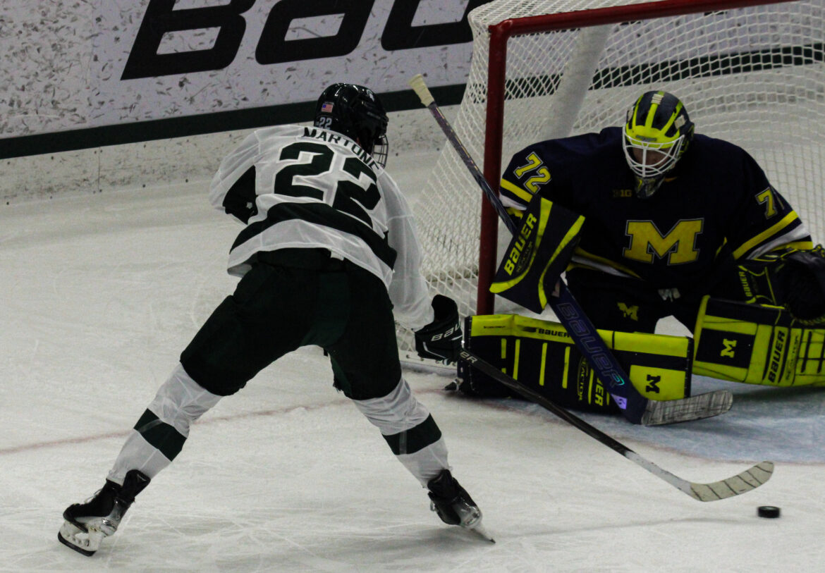 MSU hockey shutout by rival Michigan on home ice 3-0