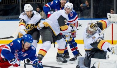 Jack Eichel scores late in overtime as Vegas Golden Knights beat New York Rangers