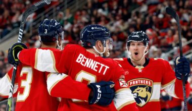 Luke Kunin and Anton Lundell score during Panthers’ 5-goal 3rd period in win over Hurricanes