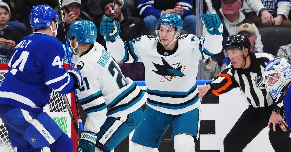 Alex Wennberg caps three-point effort with OT winner as San Jose Sharks top Toronto Maple Leafs