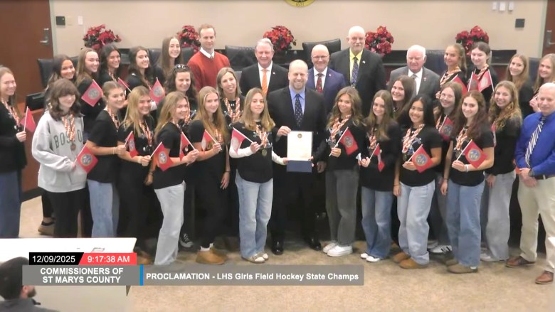 The St. Mary’s County Commissioners recognized the Leonardtown High School Girls Varsity Field Hockey team