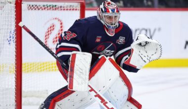 Winnipeg Jets G Connor Hellebuyck to skate soon, no change to timeline