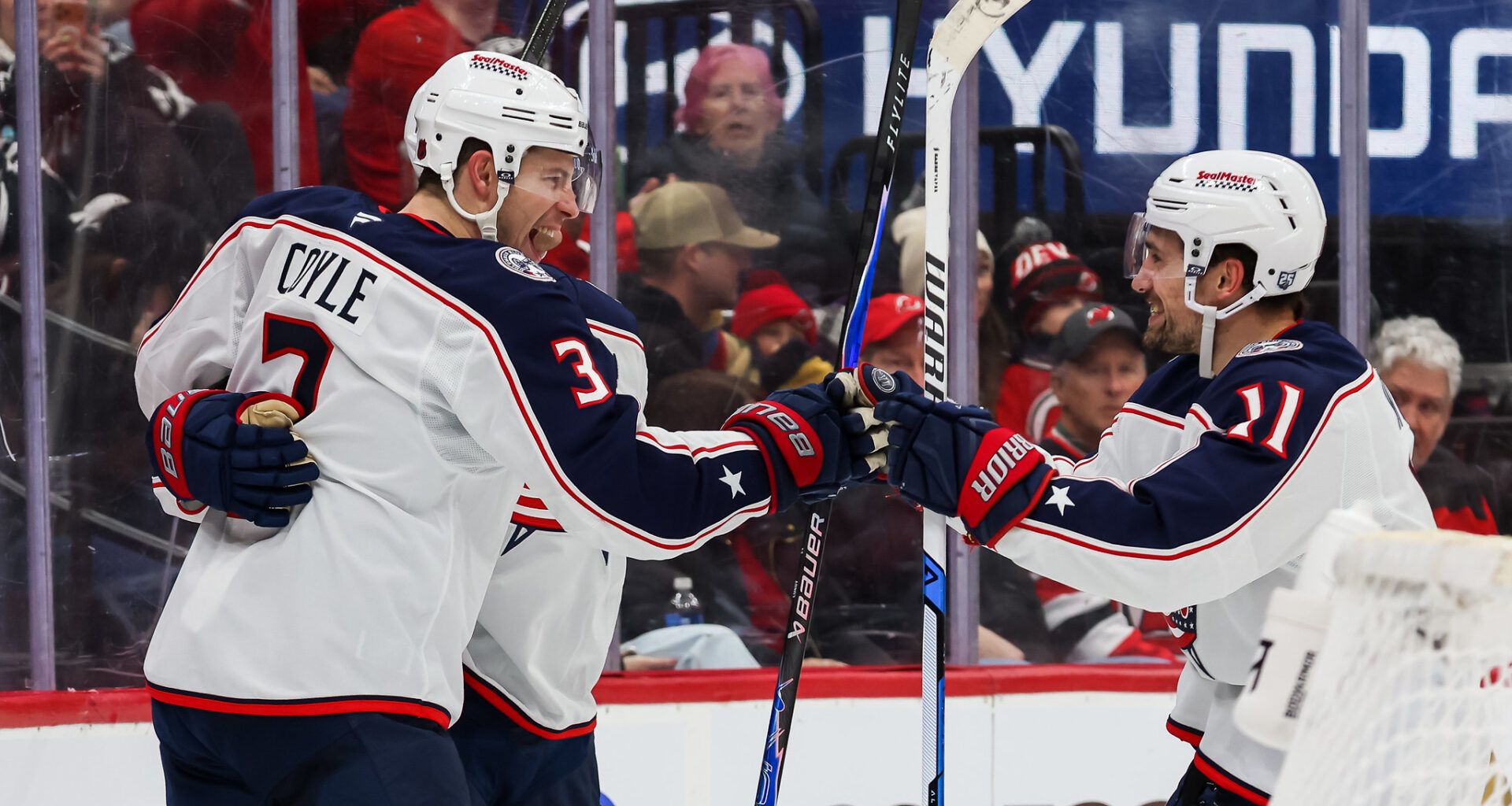 Miles Wood Charlie Coyle Columbus Blue Jackets