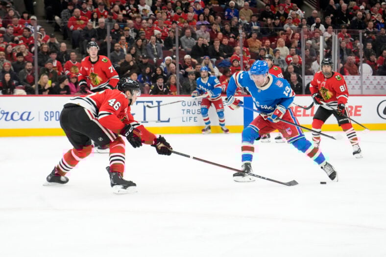 NHL: New York Rangers at Chicago Blackhawks
