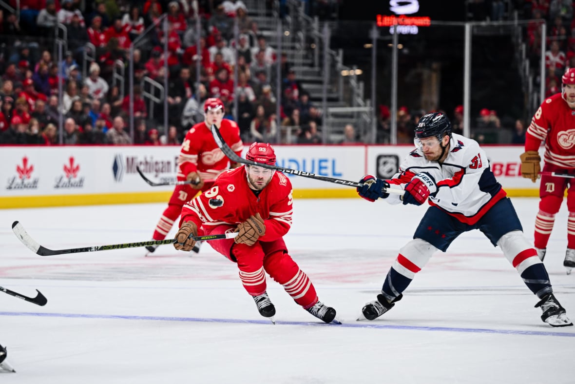Caps Fall to Red Wings in OT