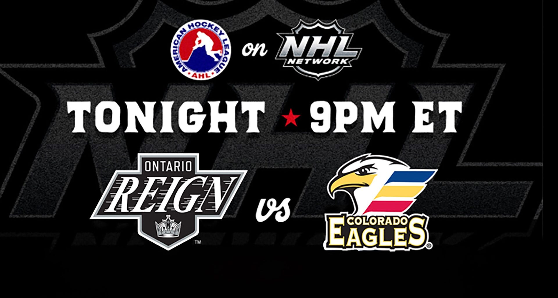 NHL Network to Televise Colorado Eagles Game vs. Ontario