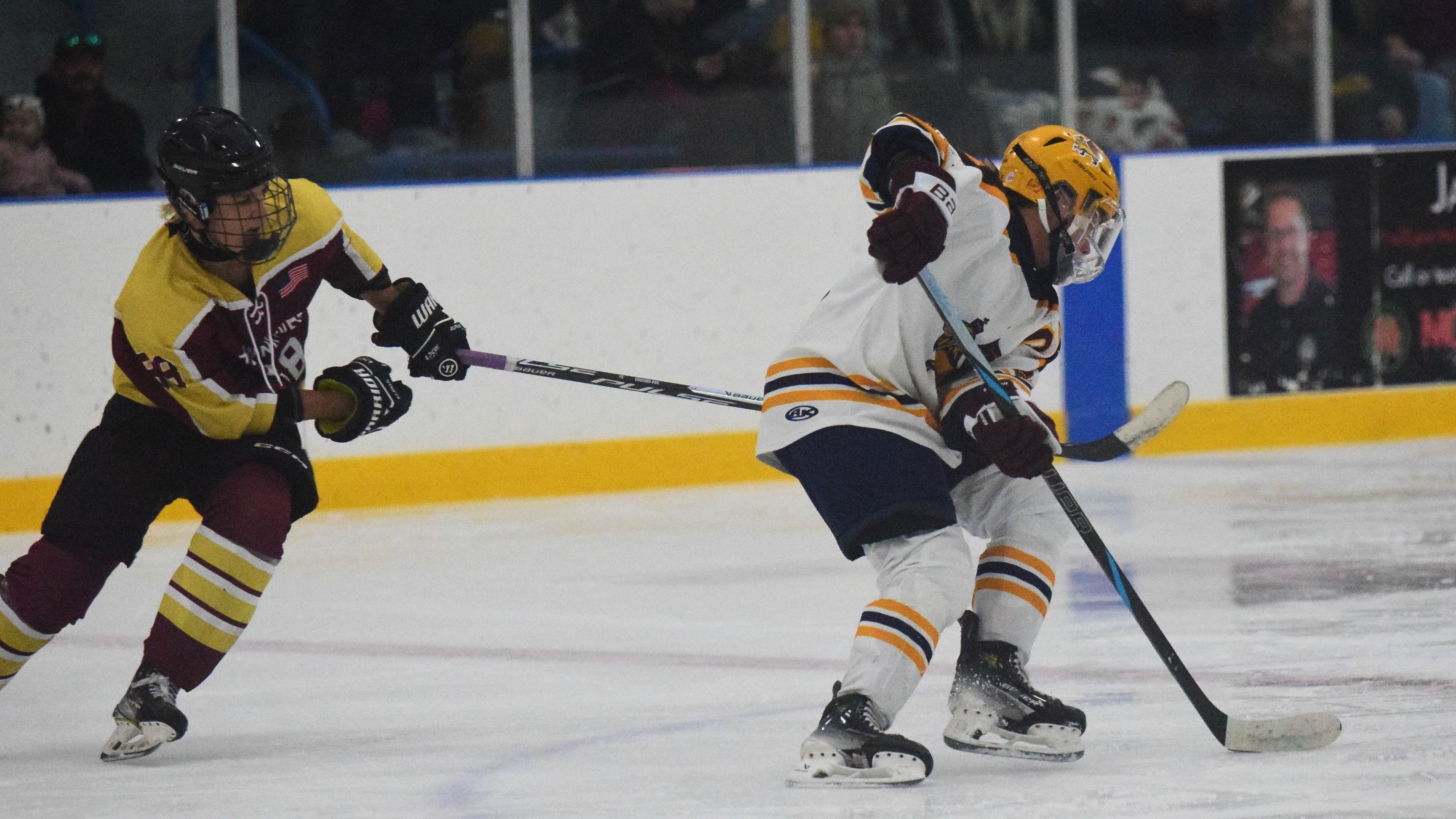 The Riverview-Cabrini United ice hockey team used a big third...