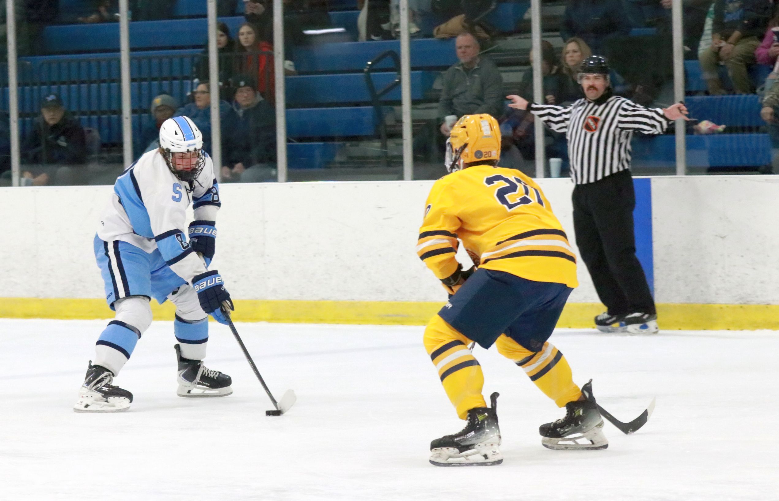 The Trenton ice hockey team was handed a 5-2 loss...