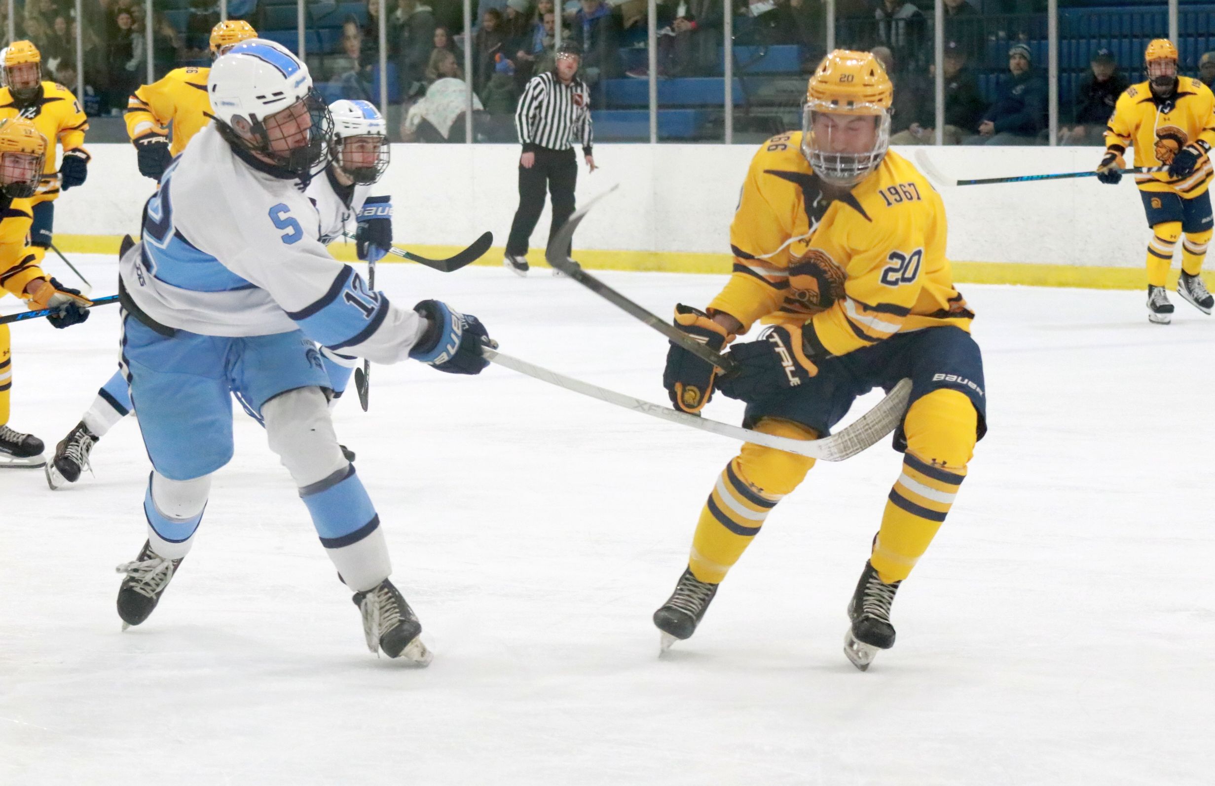 The Trenton ice hockey team was handed a 5-2 loss...