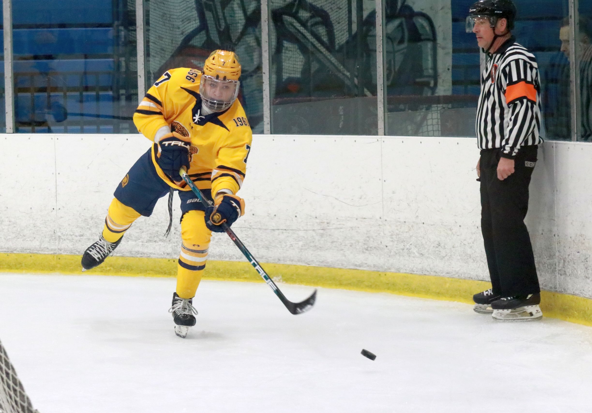 The Trenton ice hockey team was handed a 5-2 loss...