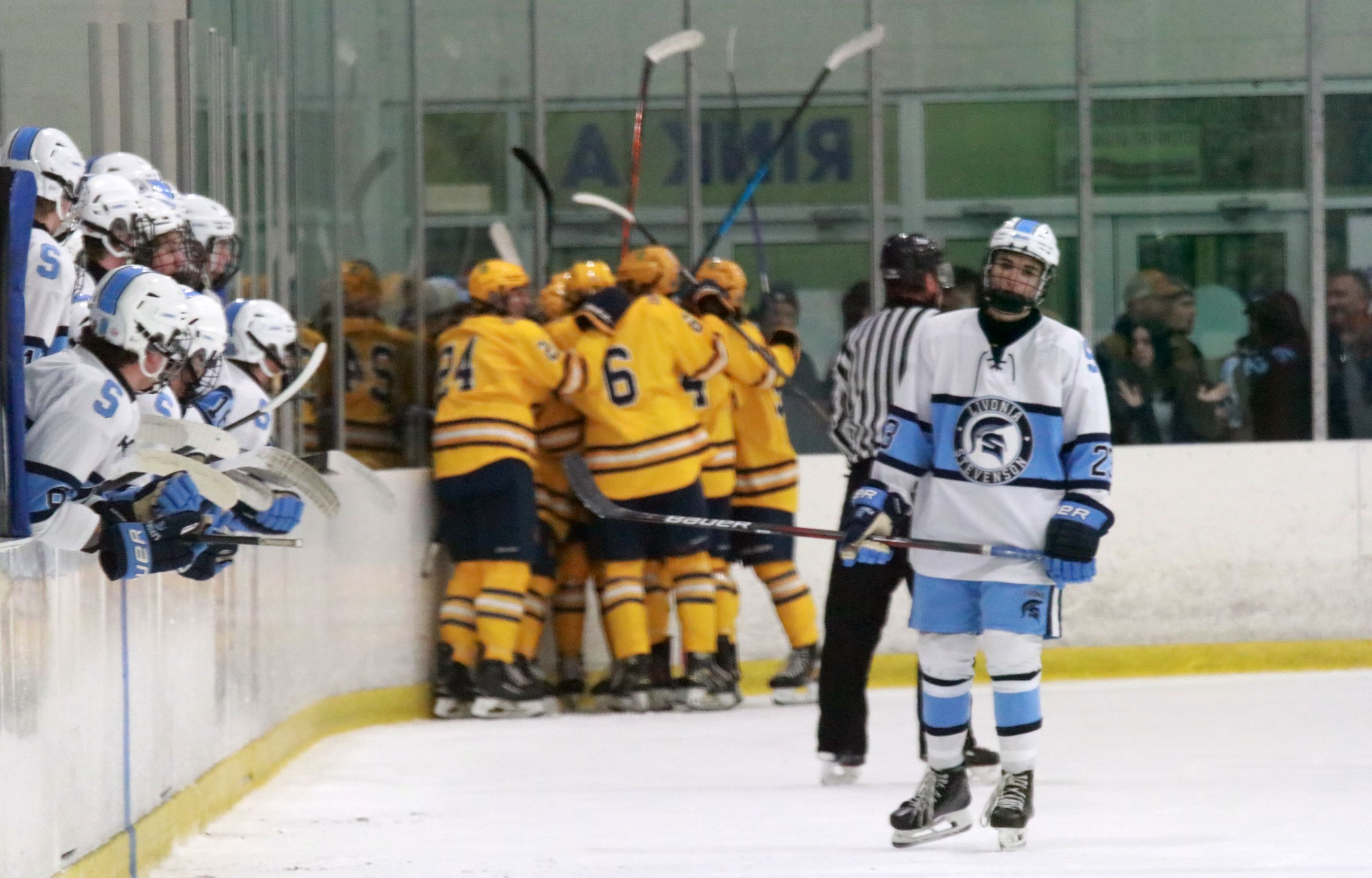 The Trenton ice hockey team was handed a 5-2 loss...