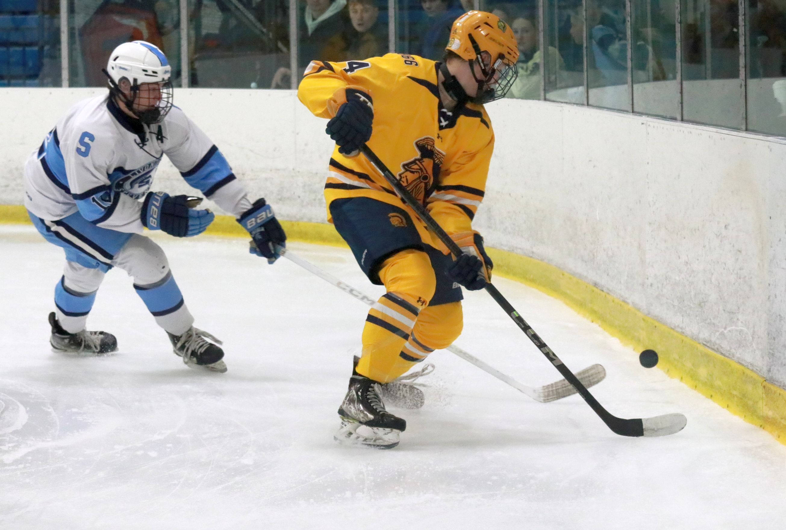 The Trenton ice hockey team was handed a 5-2 loss...