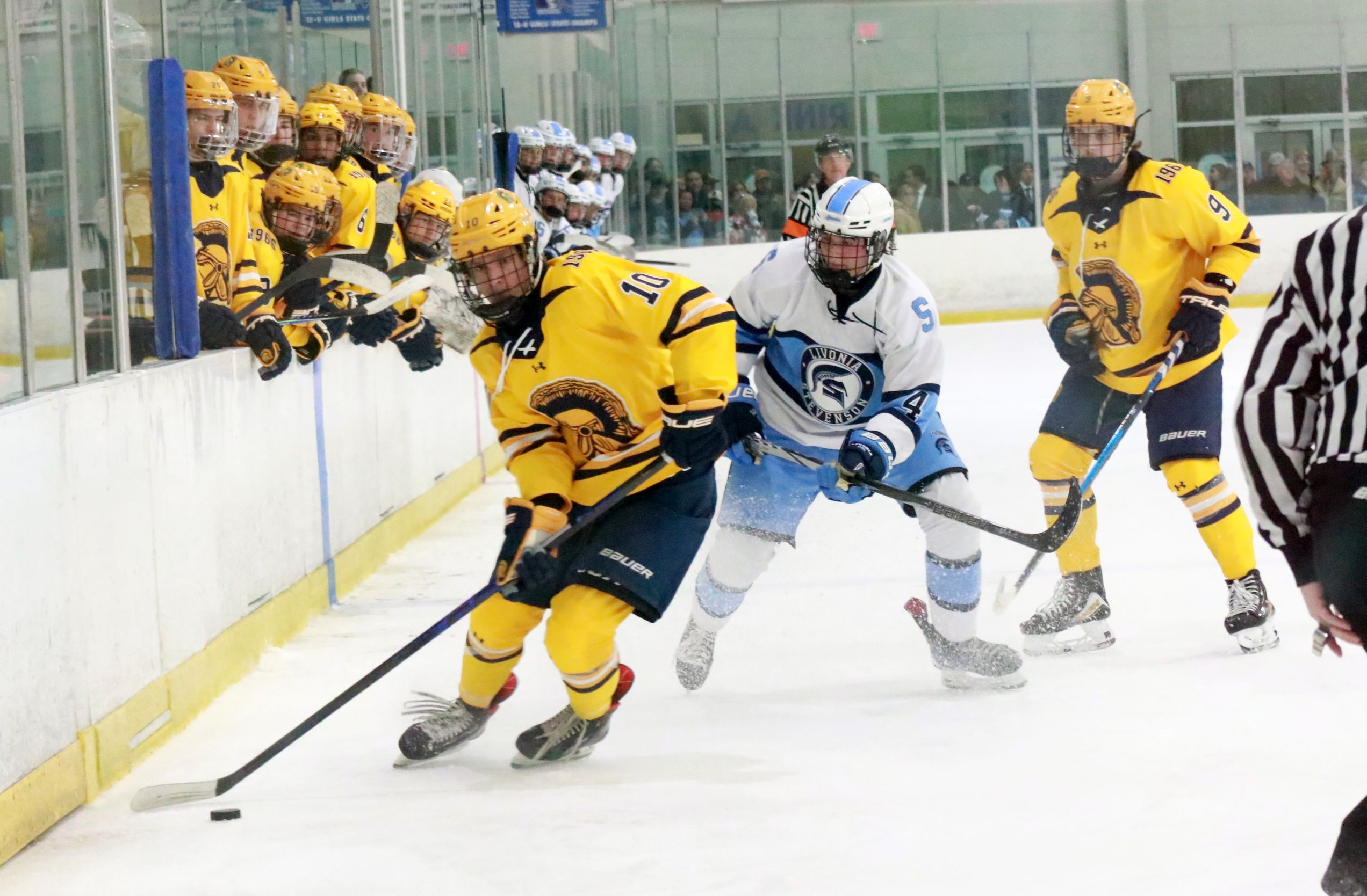 The Trenton ice hockey team was handed a 5-2 loss...
