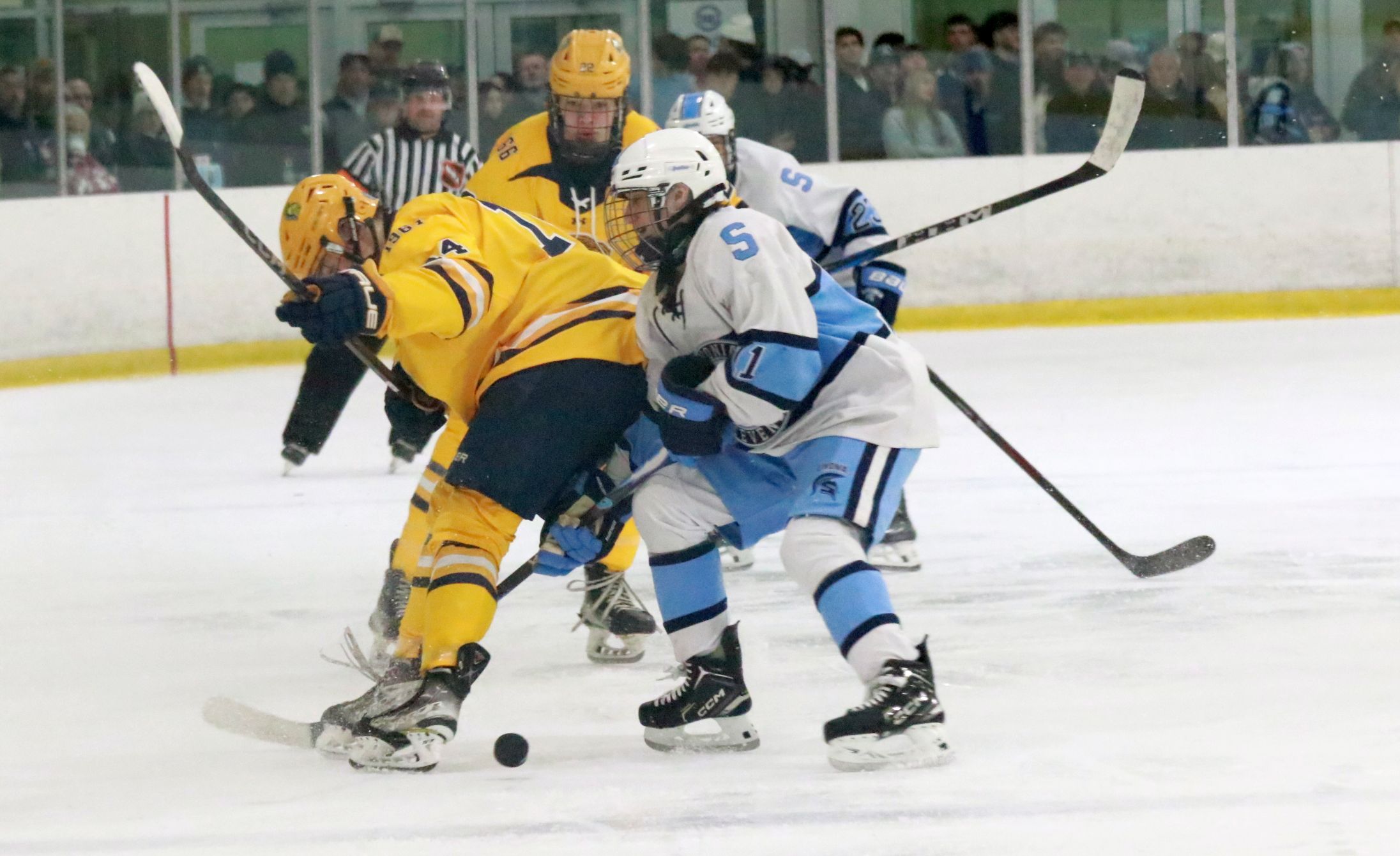 The Trenton ice hockey team was handed a 5-2 loss...