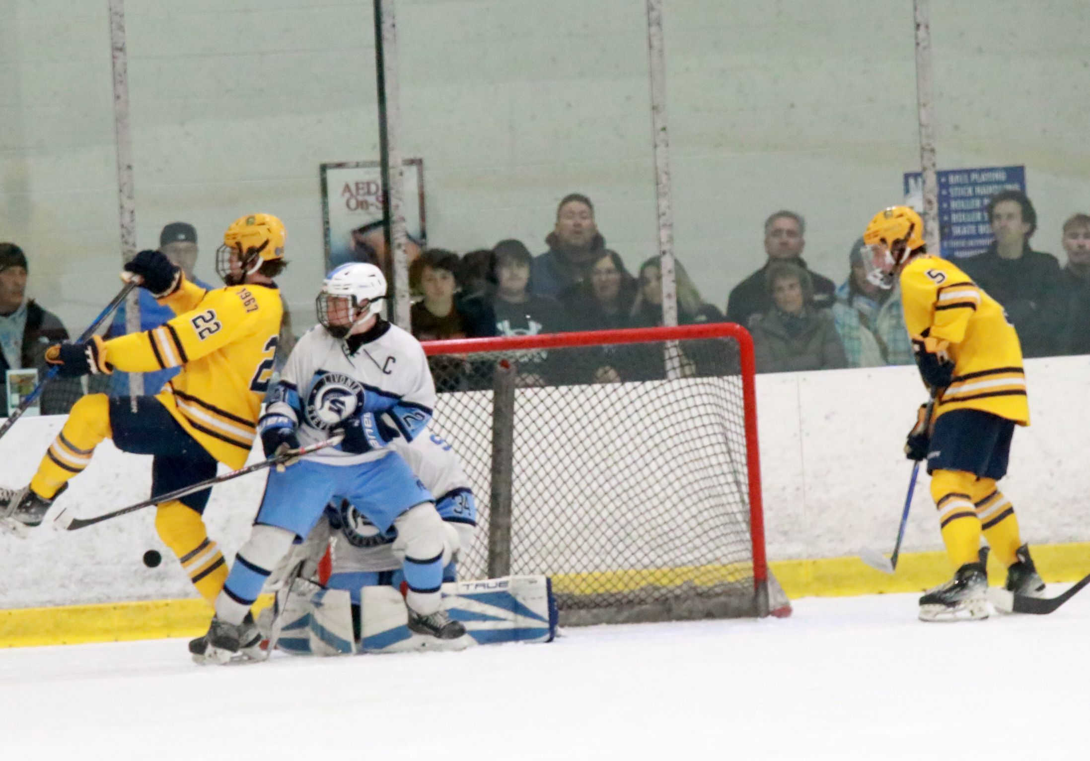 The Trenton ice hockey team was handed a 5-2 loss...