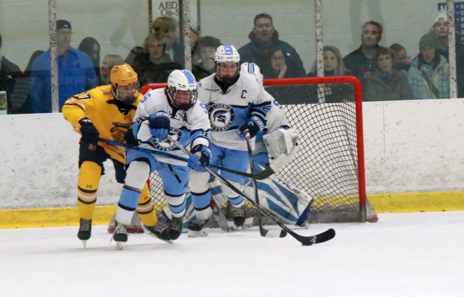 The Trenton ice hockey team was handed a 5-2 loss...