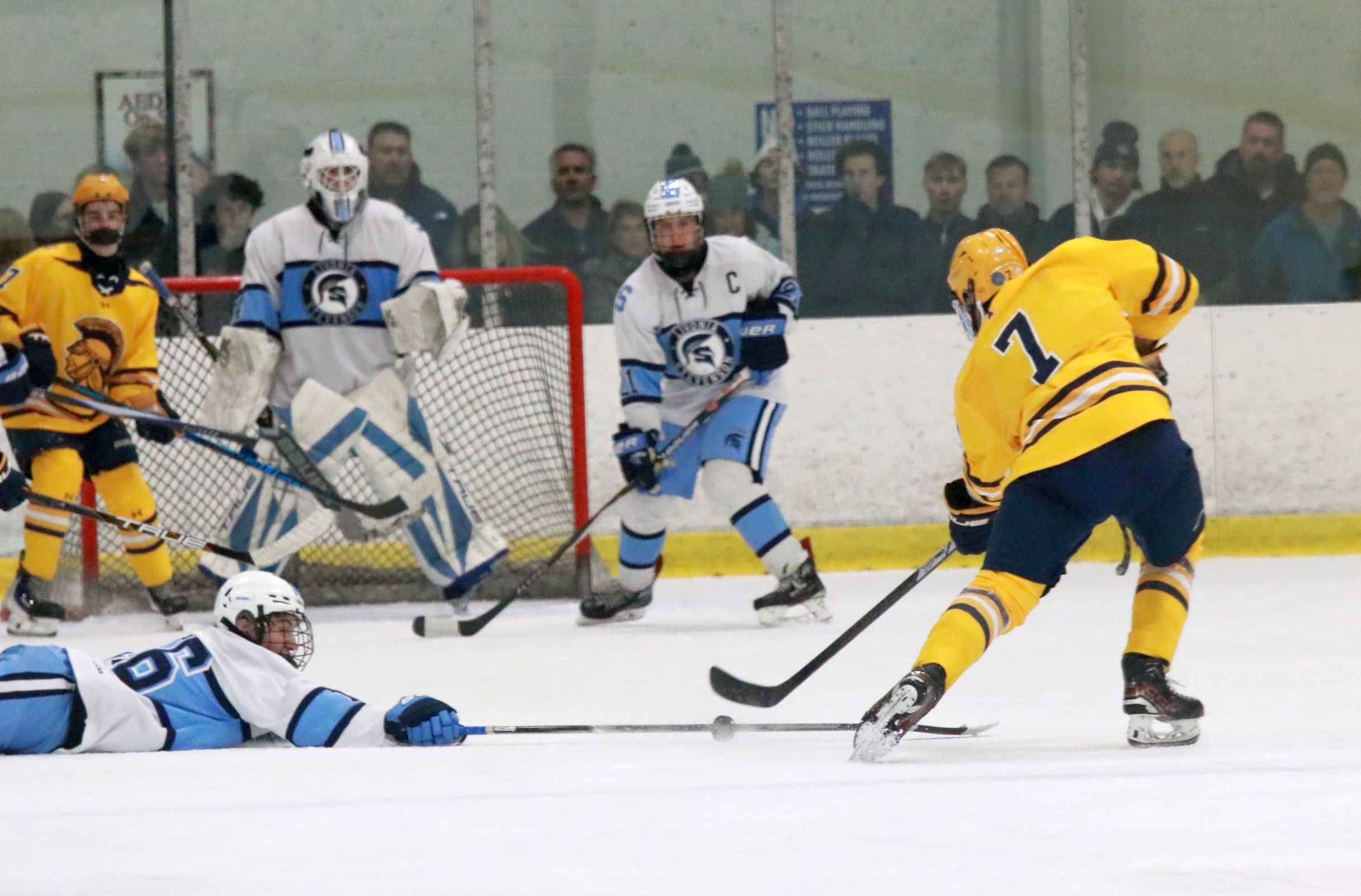 The Trenton ice hockey team was handed a 5-2 loss...