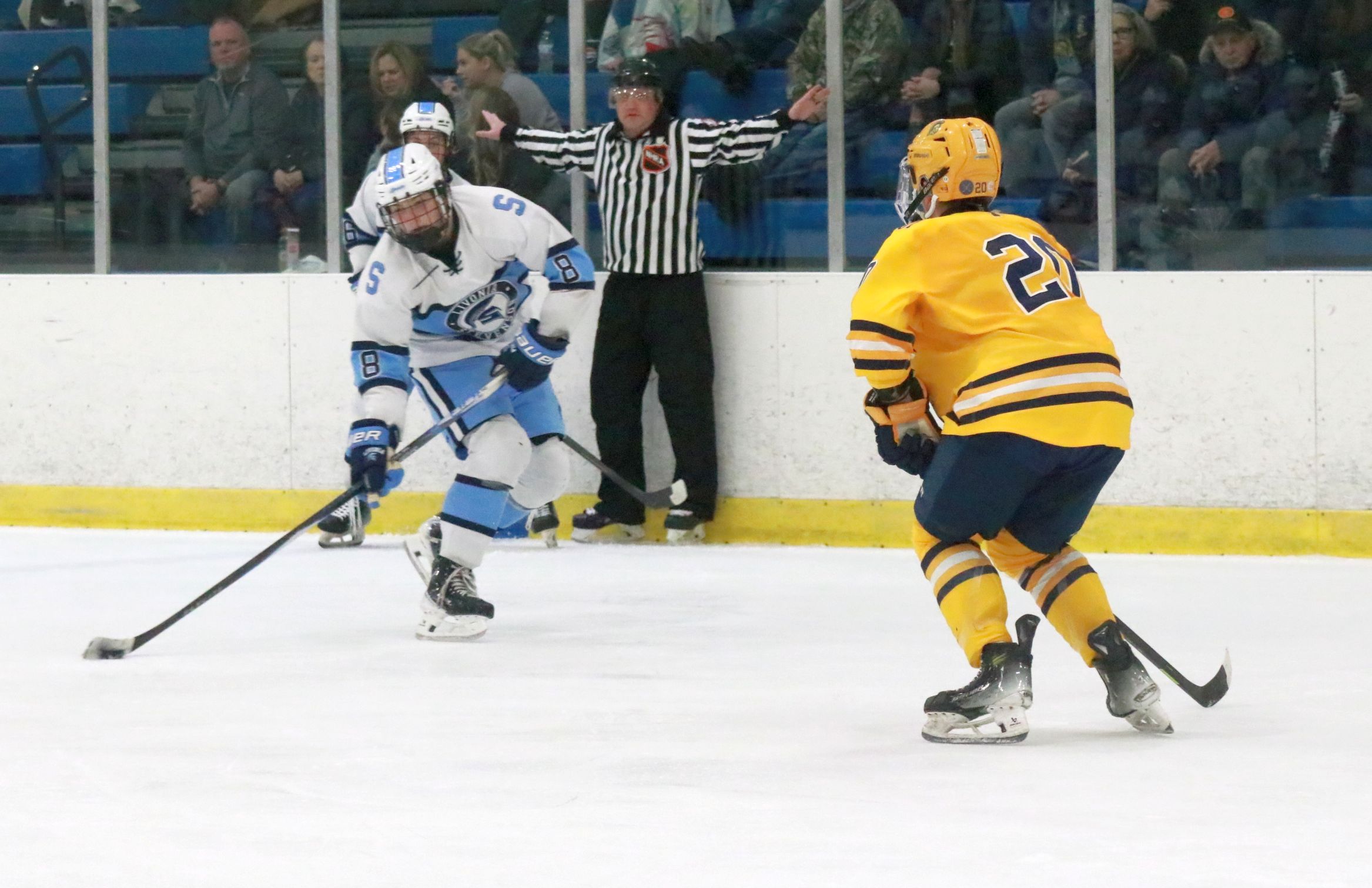 The Trenton ice hockey team was handed a 5-2 loss...