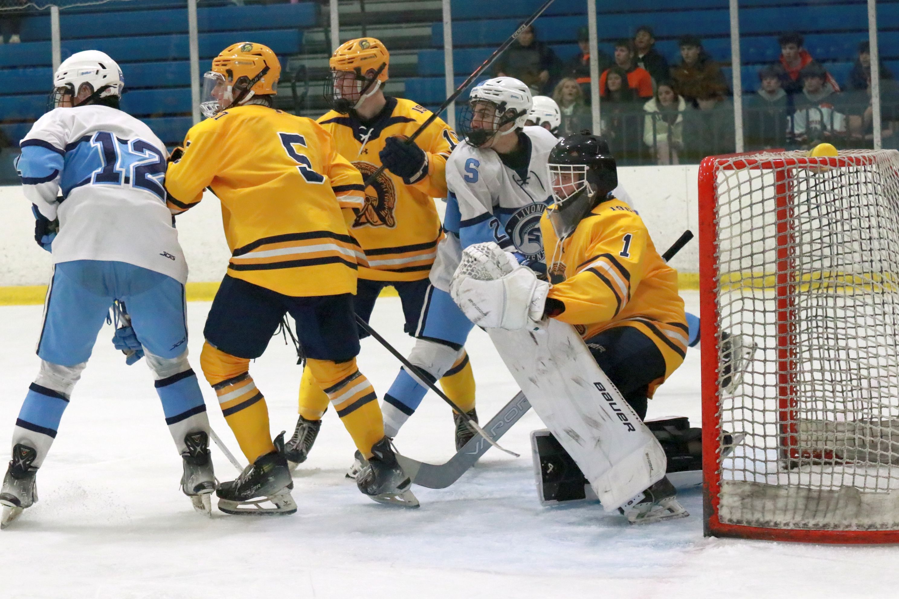The Trenton ice hockey team was handed a 5-2 loss...