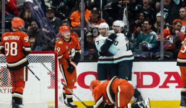 Jordan Eberle scores two in 3rd period as Seattle Kraken beat Anaheim Ducks