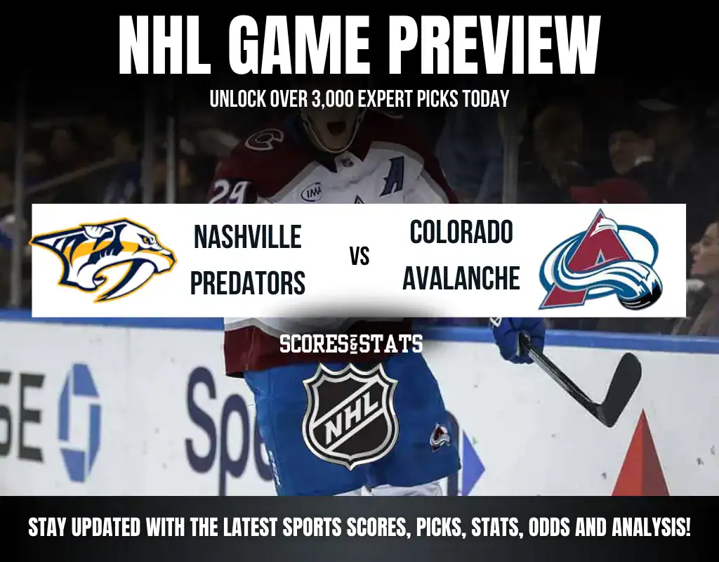 Nashville Predators vs Colorado Avalanche NHL preview, regular-season matchup in Nashville.