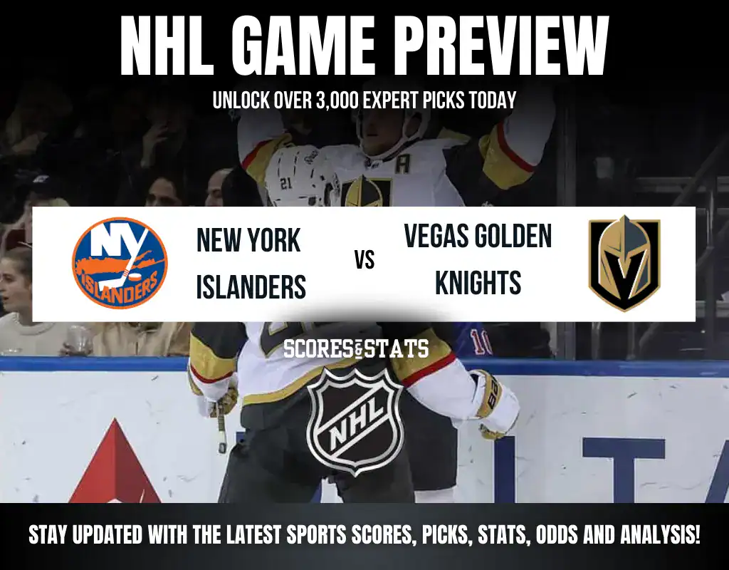 New York Islanders vs Vegas Golden Knights NHL preview, regular-season matchup in Elmont.