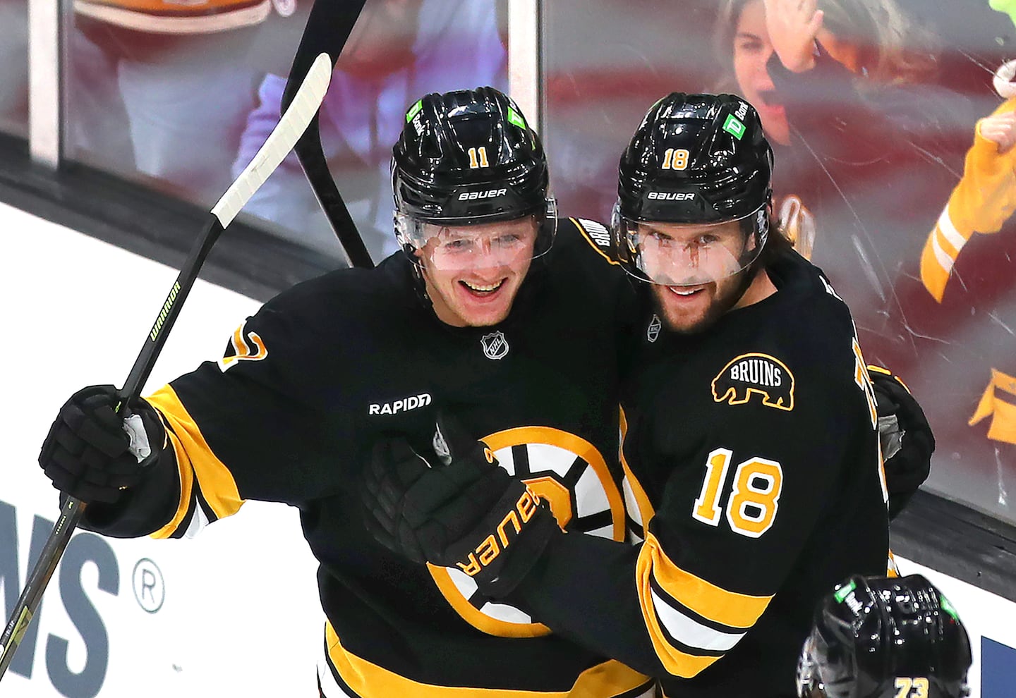 Casey Mittelstadt (left) will be right at home in Minnesota when he joins Pavel Zacha and the rest of the Bruins in playing the Wild.