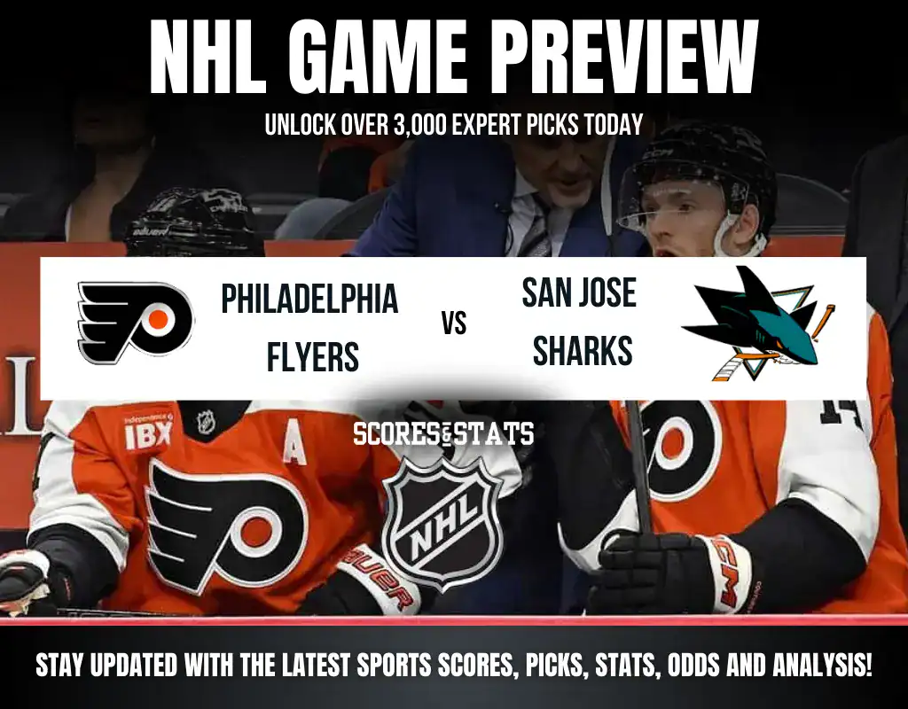 Philadelphia Flyers vs San Jose Sharks NHL preview, regular-season matchup in Philadelphia.