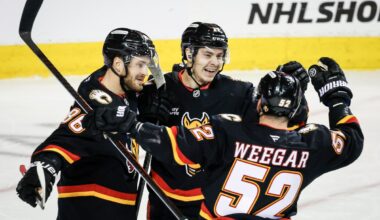Sharangovich finds his groove on top line and helps ignite Flames