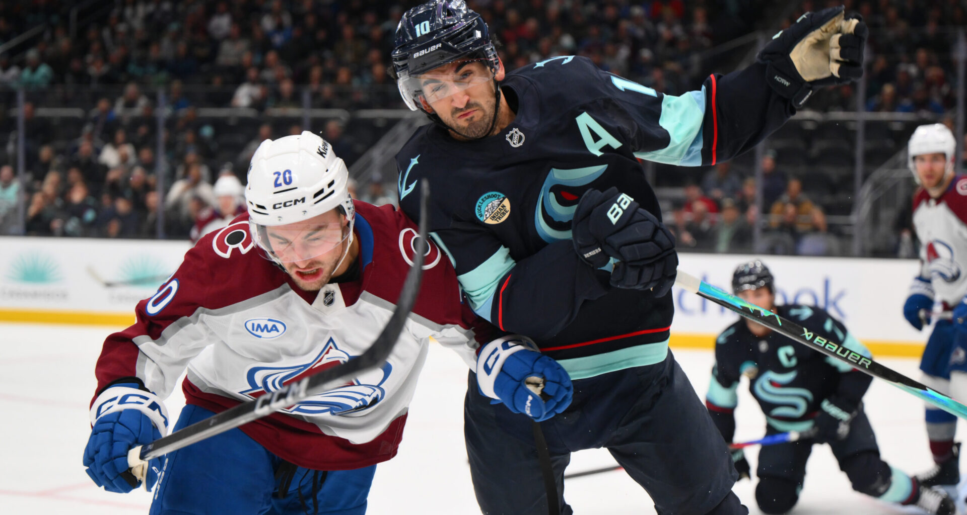 MacKinnon Scores Twice as Avalanche Top Kraken 5-3 - The Hockey Writers - Colorado Avalanche
