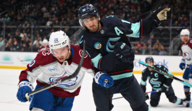 MacKinnon Scores Twice as Avalanche Top Kraken 5-3 - The Hockey Writers - Colorado Avalanche