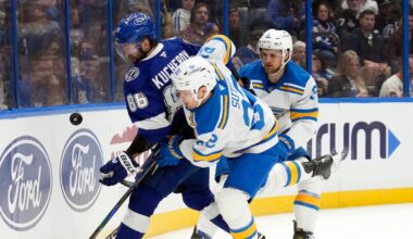 St. Louis Blues’ Pius Suter to miss approximately four weeks with ankle injury